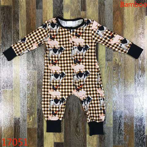 double Zipper Bamboo Baby Romper