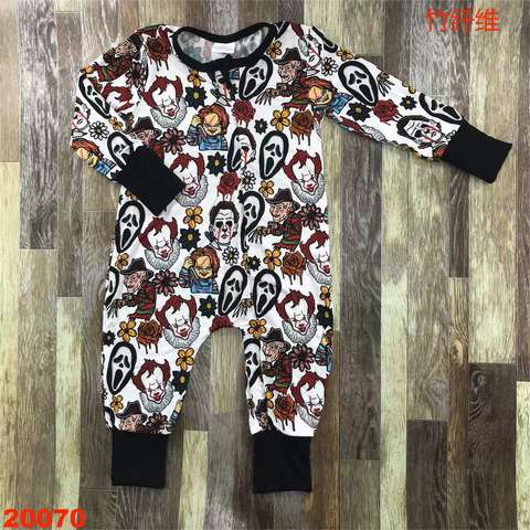Custom Print Baby Clothing Rompers Baby Jumpsuits Printed Kids Bamboo Pajamas